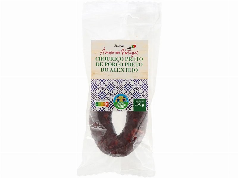 Chouriço Preto De Porco Preto Auchan À Mesa Em Portugal Cultivamos O Bom Alentejo 150 g