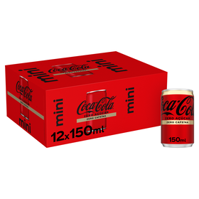 Refrigerante Com Gás Cola Zero Açúcar Zero Cafeína Coca-Cola 12 X 15 cl