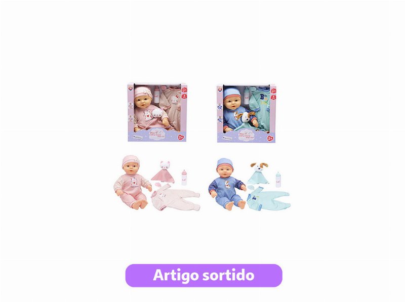 Boneco Bebé One Two Fun Com Acessórios 50Cm Modelos Sortidos