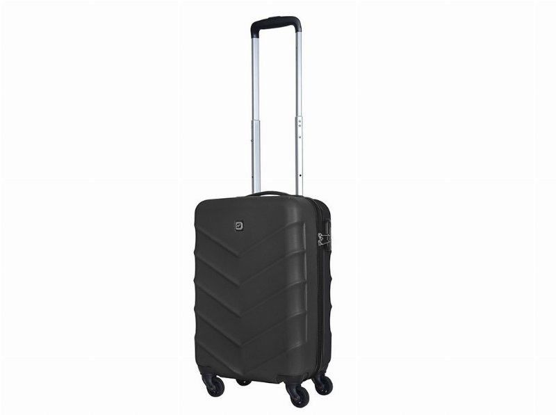 Mala De Cabine Rígida Airport Preto 4 Rodas 55X22X35Cm