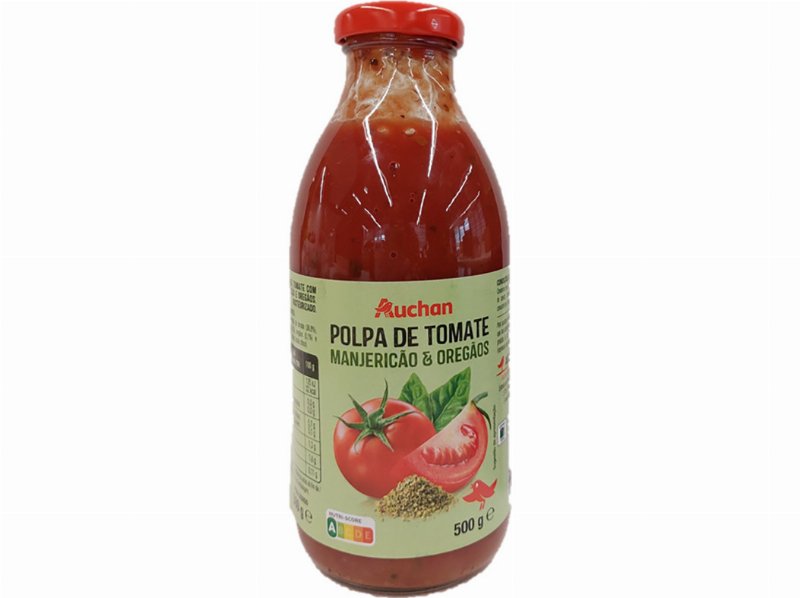 Polpa De Tomate Auchan Manjericão E Oregãos 500 g