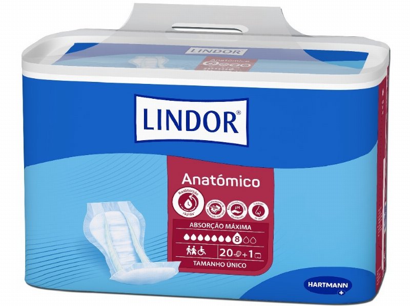 Pensos Incontinência Anatómico Maxi Lindor 20Un