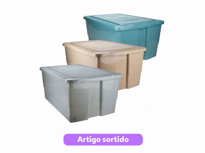Caixa De Arrumação Com Tampa E Rodas Fapil 45 l Cores Sortidas