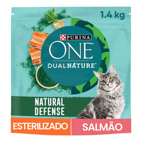 Ração Para Gato Adulto Esterilizado Salmão Purina One Dual 1,4 kg