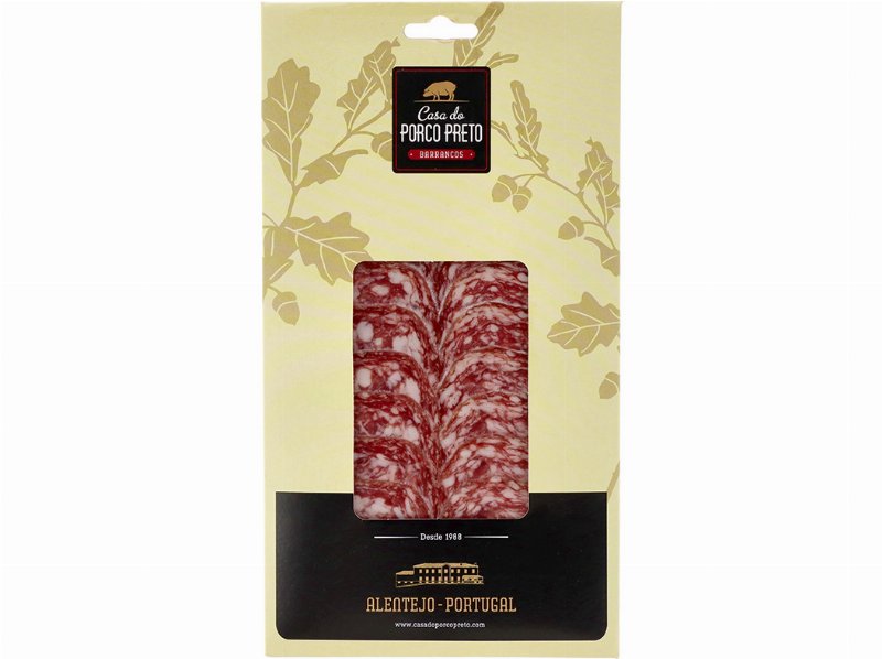 Salsichão Porco Ibérico Bolota Casa Do Porco Preto Fatias 80 g
