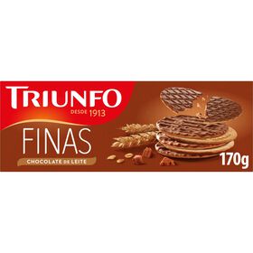Bolachas Digestivas Finas Com Chocolate De Leite Triunfo 170 gr