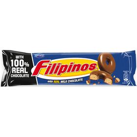 Bolachas Com Cobertura Chocolate De Leite Filipinos 120 gr