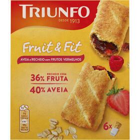 Bolachas Fruit & Fit Aveia Com Recheio De Frutos Vermelhos Triunfo 200 gr (6 Un)