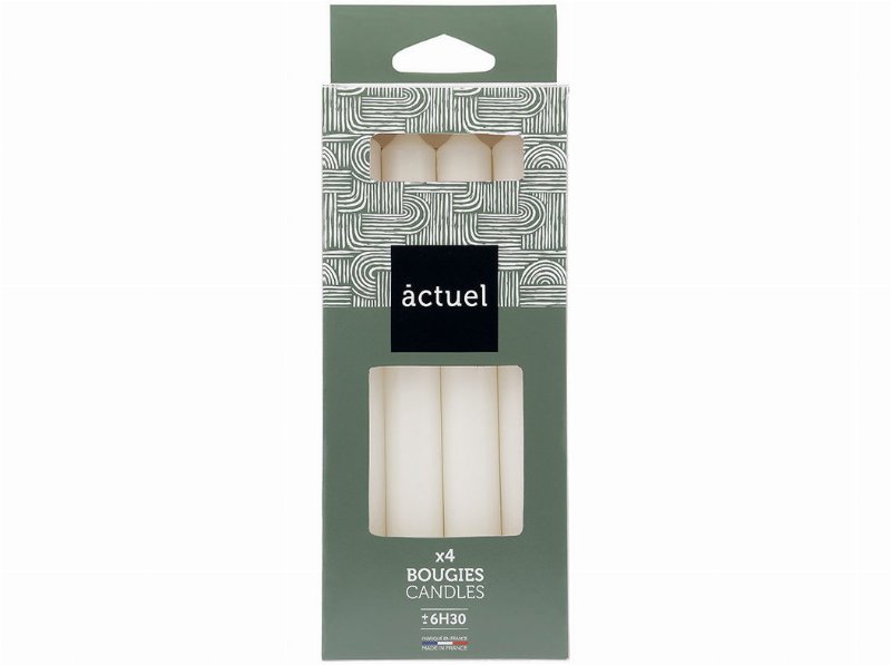 Velas Actuel Marfim Pack 4 Unidades