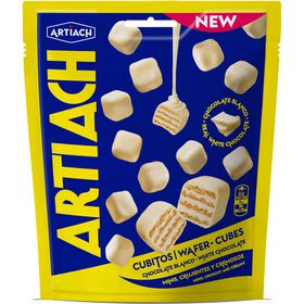 Bolachas Wafer Cubes De Chocolate Branco Artiach 110 gr