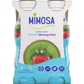 Iogurte Líquido Magro Morango E Kiwi Mimosa 604 gr (4 Un)