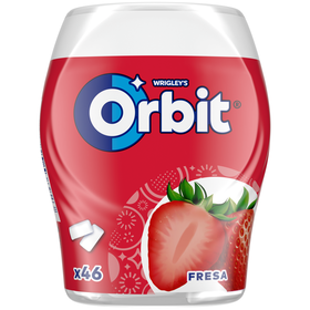Pastilhas Elásticas Morango Orbit 64 gr