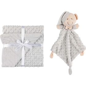 Manta E Doudou Cinza Interbaby
