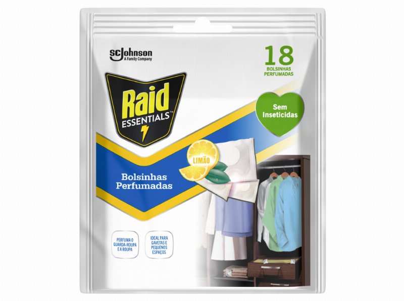 Bolsinhas Perfumadas Raid Limão 18Un