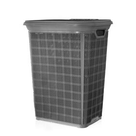 Cesto Roupa 60 l Cinza Kasa