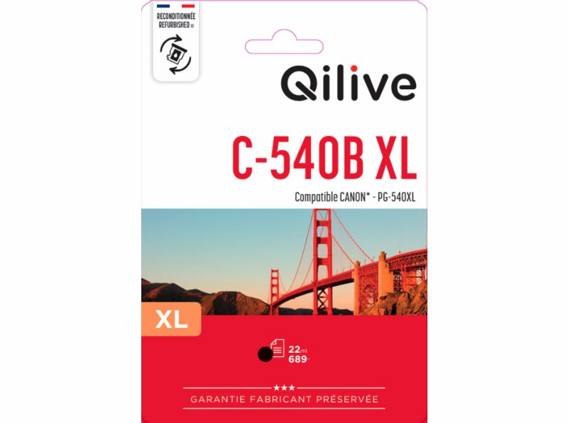 Tinteiro Qilive Compatível Canon Pg-540Xl Preto