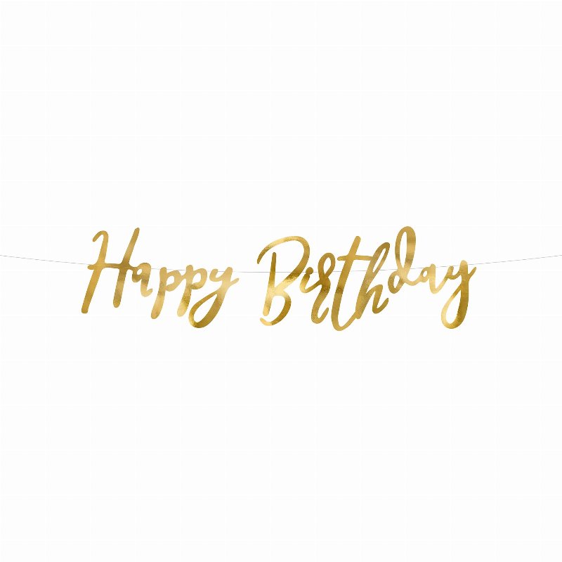 Grinalda Happy Birthday Dourada