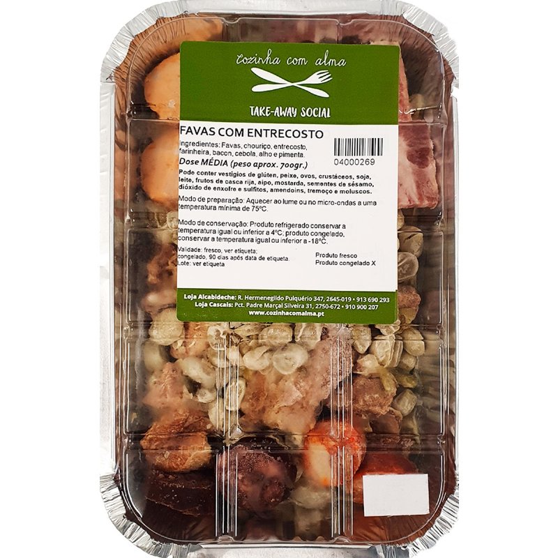 Favas Com Entrecosto 1 Dose 2 Pessoas 700 g