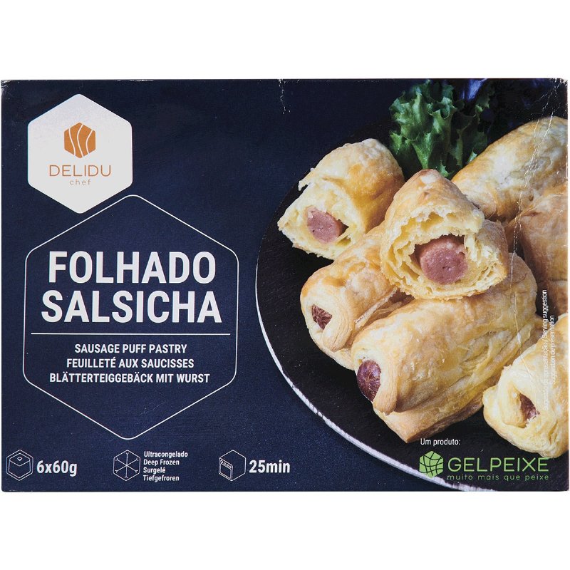 Folhado De Salsicha Delidu 6 Unidades 360 g
