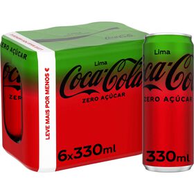 Refrigerante Em Lata Com Gás Cola Zero Lima Coca-Cola 33 cl