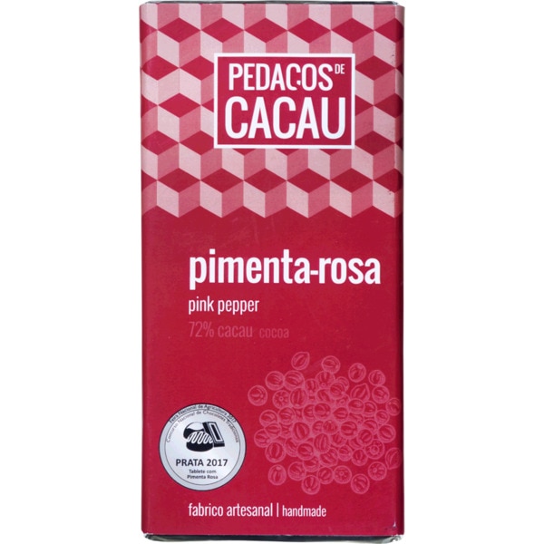 Chocolate Preto Com Pimenta Rosa 100 g
