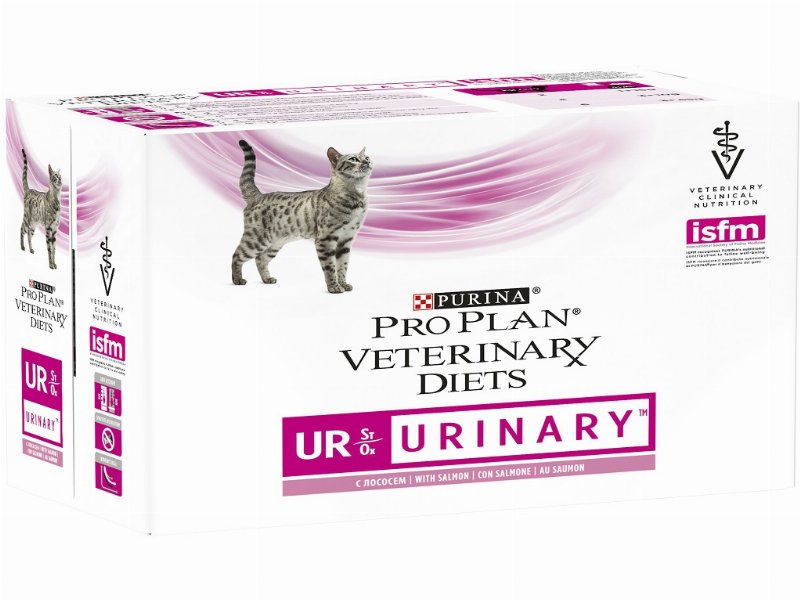 Comida Húmida Veterinária Para Gato Pro Plan St/Ox Urinary Salmão 10X85 g