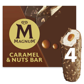 Gelado Caramel & Nuts Magnum 256 ml (4 Un)