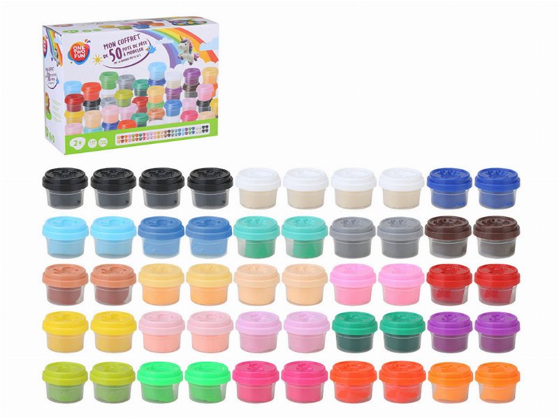 Pack Pasta Moldar One Two Fun 50 Potes 28 g