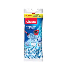 Recarga Esfregona Microfibra E Algodão Azul Vileda