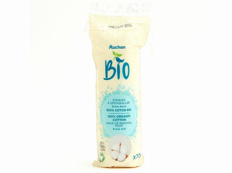 Discos Auchan Bio Desmaquilhantes Suaves 70Un