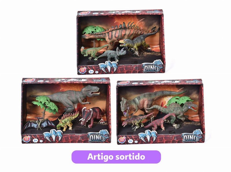 Pack Dinossauros One Two Fun 4 Peças Modelos Sortidos