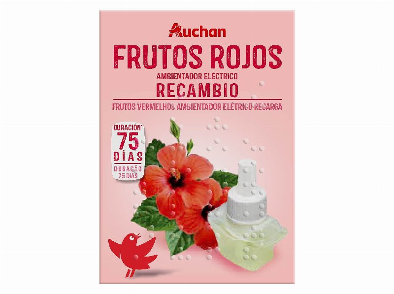 Ambientador Eléctrico Auchan Recarga Frutos Vermelhos 25 ml