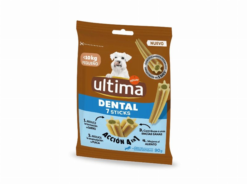 Snack Para Cão Ultima Mini Dental Sticks 90 g 7 Unidades