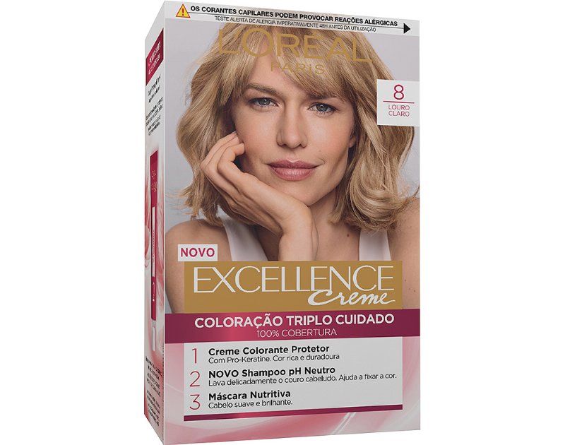 Coloração Excellence Creme Longa Duração Nº8 Louro Claro Un
