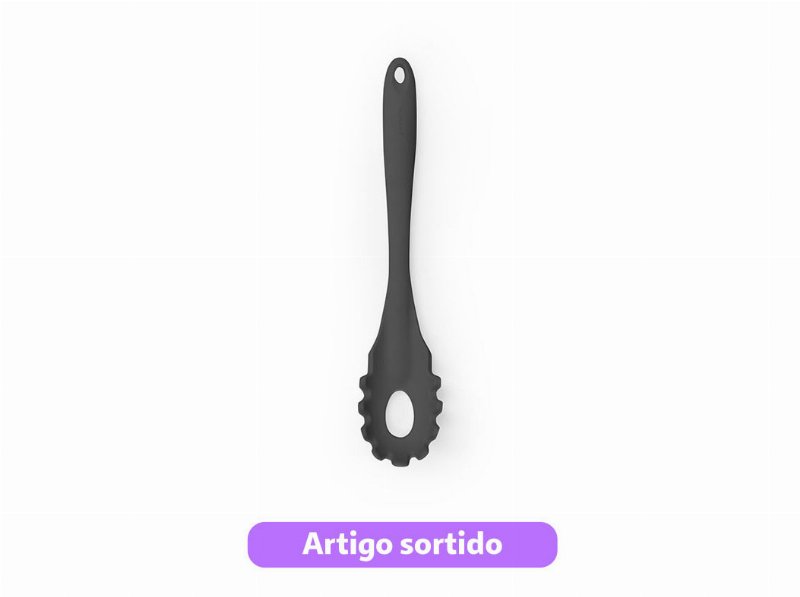 Colher Esparguete Silicone 27.5X5.8Cm Cores Sortidas