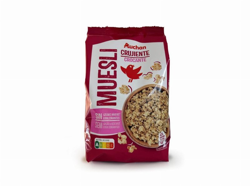 Cereais Muesli Auchan Sem Adição Açúcares 500 g
