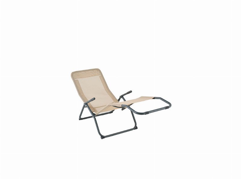 Espreguiçadeira Gardenstar Dobraavel Bege 140X60Cm