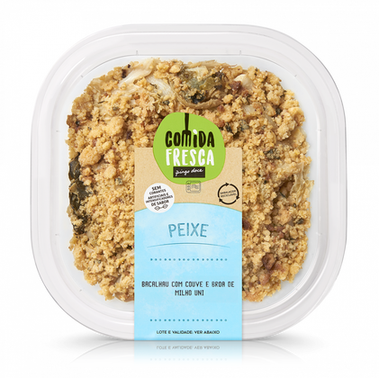 Bacalhau Com Couve E Broa De Milho Comida Fresca 0.3Kg