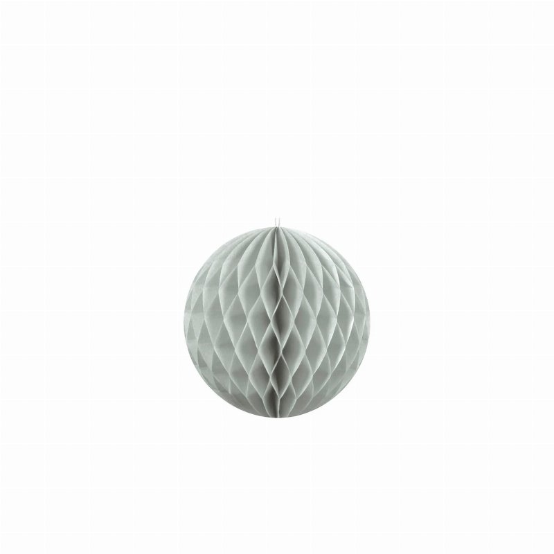 Bola Cinza Decorativa Em Papel 10 Cm