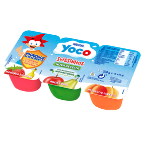 Queijinho Morango E Banana, Maçã E Pera, Pêssego E Alperce Suissinho Infantil Yoco 300 gr (6 Un)
