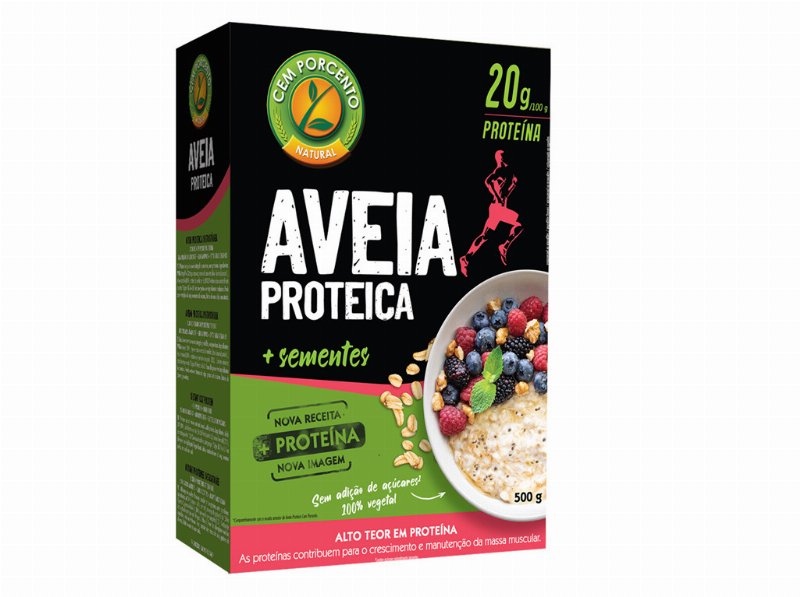 Aveia Cem Porcento Mais Proteica Instantânea 500 g