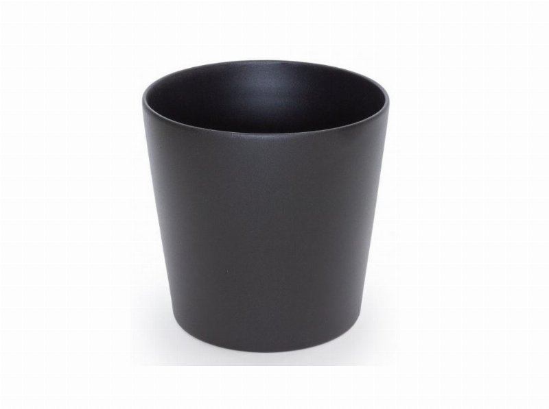 Vaso Estocolmo Liso Preto Ø19.5Cm