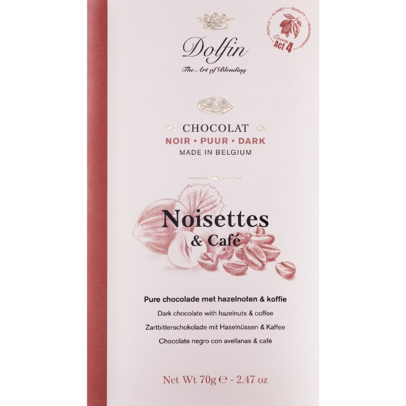 Chocolate Preto Com Avelãs E Café 70 g