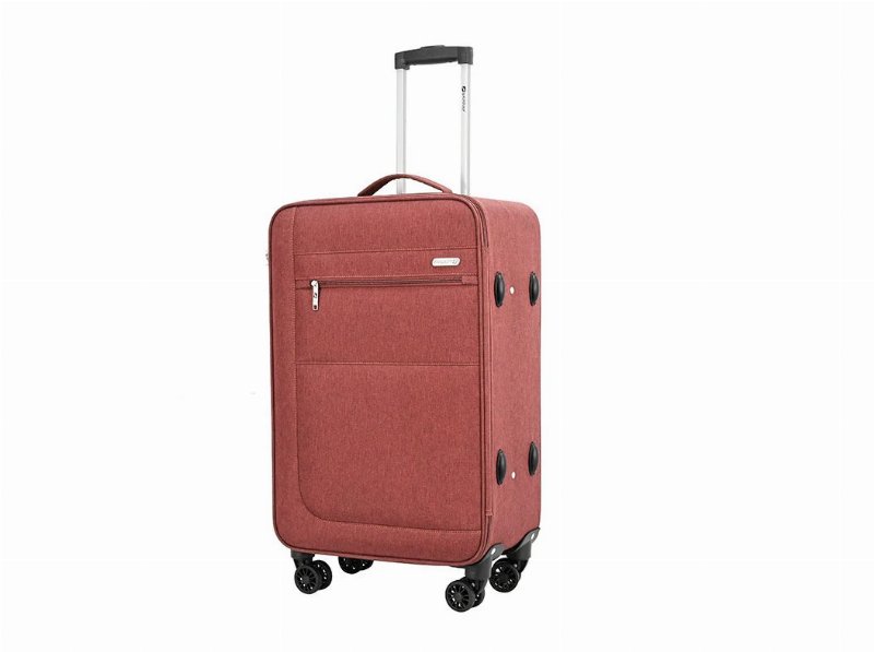 Mala De Viagem Média Flexível Airport Terracota 8 Rodas 65X40X22Cm