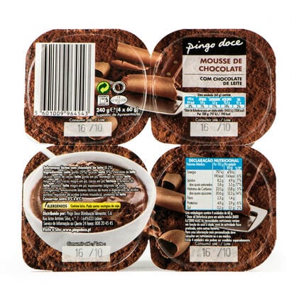 Mousse De Chocolate Pingo Doce 0.24Kg