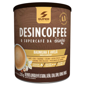 Suplemento Alimentar Em Pó Café Com Sabor Baunilha E Avelã Desincoffe Desincoffee 220 gr