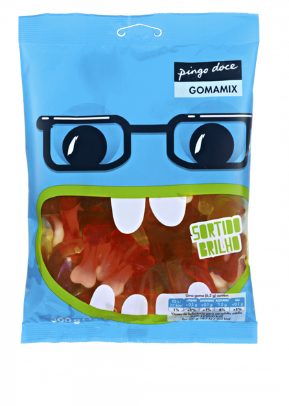 Gomas Sortido Fruta Brilho Pingo Doce 0.3Kg