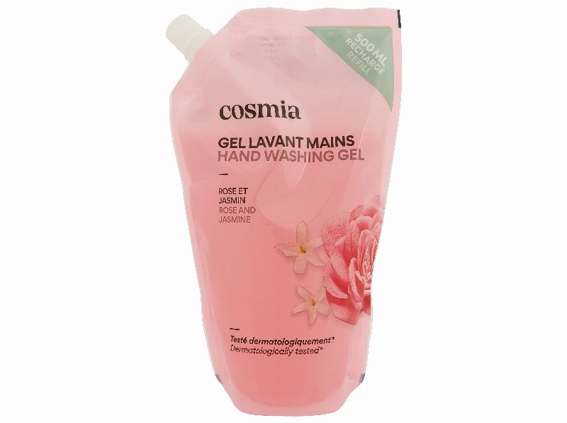 Sabonete Líquido Cosmia Recarga Rosa E Jasmim 500 ml