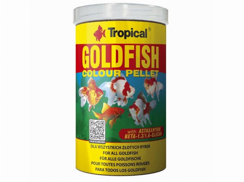 Comida Para Peixes Tropical Goldfish Colour Pellet 250 ml