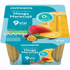 Gelatina Pronta Manga E Maracujá Sem Açúcar Continente 400 gr (4 Un)